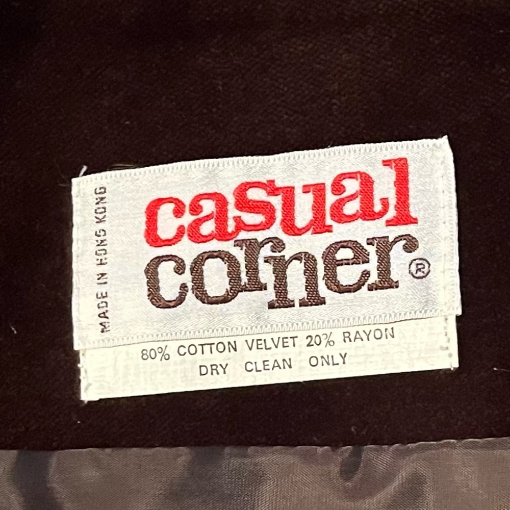 Vintage Velvet CASUAL CORNER Chocolate Brown Blazer - Picture 8 of 16
